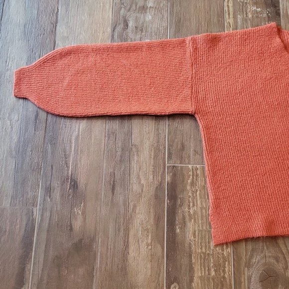 ASOS Threadbare Pumpkin Spice V-Neck Ribbed Relaxed-Fit Sweater - Picture 8 of 15